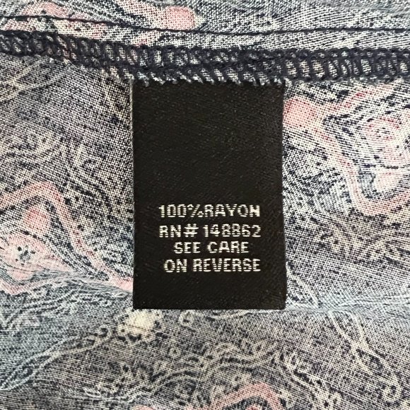 NWT TORRID Navy Blue with Red Medallion Tie-Back Challis Sleeveless Dress Sz 2X - Picture 8 of 8